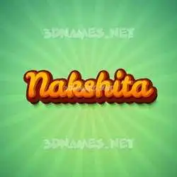 nakshita in Green Rays style - 3D name wallpaper