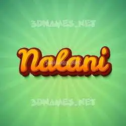 nalani in Green Rays style - 3D name wallpaper