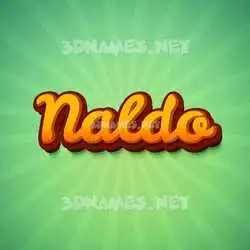 naldo in Green Rays style - 3D name wallpaper