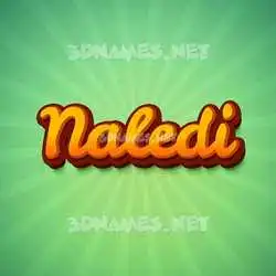 naledi in Green Rays style - 3D name wallpaper
