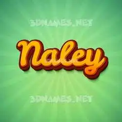 naley in Green Rays style - 3D name wallpaper