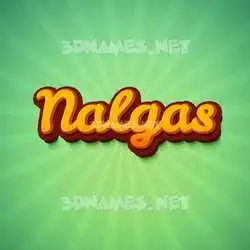 nalgas in Green Rays style - 3D name wallpaper