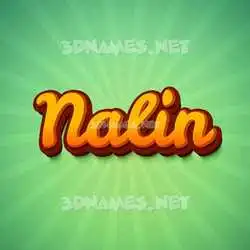 nalin in Green Rays style - 3D name wallpaper
