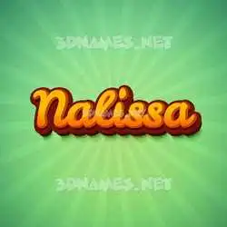 nalissa in Green Rays style - 3D name wallpaper