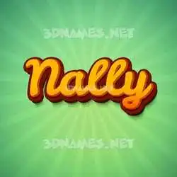 nally in Green Rays style - 3D name wallpaper