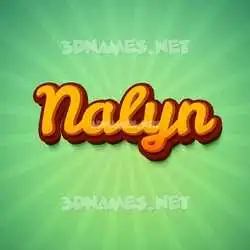 nalyn in Green Rays style - 3D name wallpaper