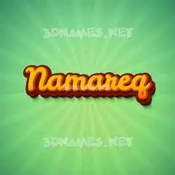 namareq in Green Rays style - 3D name wallpaper