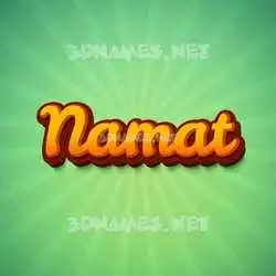 namat in Green Rays style - 3D name wallpaper