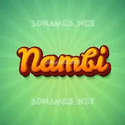 nambi in Green Rays style - 3D name wallpaper