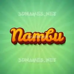nambu in Green Rays style - 3D name wallpaper