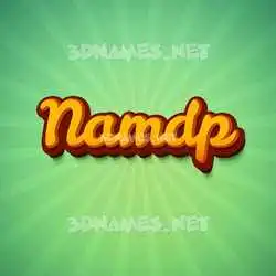 namdp in Green Rays style - 3D name wallpaper