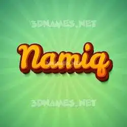 namiq in Green Rays style - 3D name wallpaper