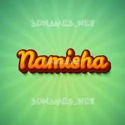 namisha in Green Rays style - 3D name wallpaper