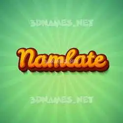 namlate in Green Rays style - 3D name wallpaper