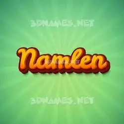 namlen in Green Rays style - 3D name wallpaper