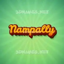 nampally in Green Rays style - 3D name wallpaper