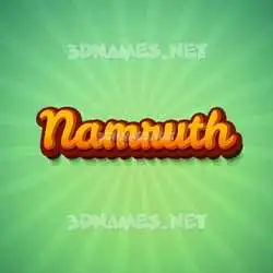 namruth in Green Rays style - 3D name wallpaper