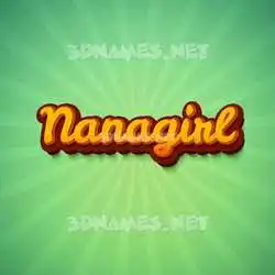 nanagirl in Green Rays style - 3D name wallpaper