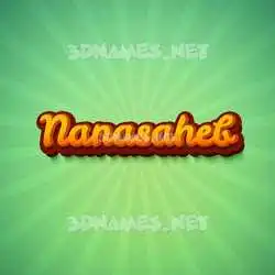 nanasaheb in Green Rays style - 3D name wallpaper