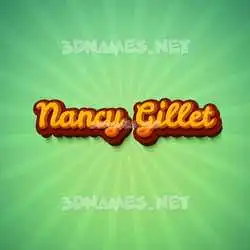 nancy gillet in Green Rays style - 3D name wallpaper
