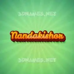 nandakishor in Green Rays style - 3D name wallpaper