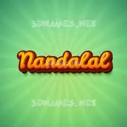 nandalal in Green Rays style - 3D name wallpaper