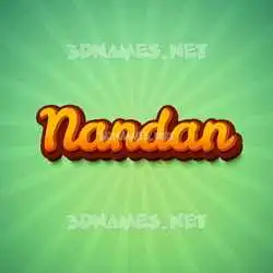 nandan in Green Rays style - 3D name wallpaper