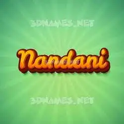 nandani in Green Rays style - 3D name wallpaper