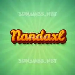 nandaxl in Green Rays style - 3D name wallpaper