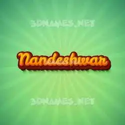 nandeshwar in Green Rays style - 3D name wallpaper