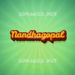 nandhagopal in Green Rays style - 3D name wallpaper