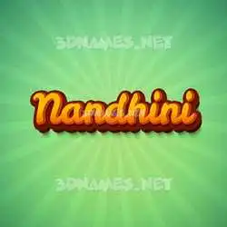 nandhini in Green Rays style - 3D name wallpaper