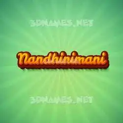 nandhinimani in Green Rays style - 3D name wallpaper