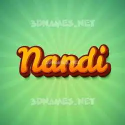 nandi in Green Rays style - 3D name wallpaper