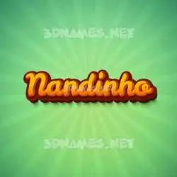 nandinho in Green Rays style - 3D name wallpaper