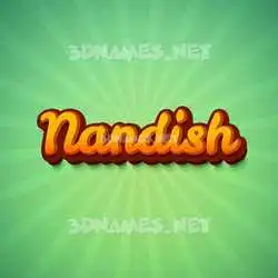 nandish in Green Rays style - 3D name wallpaper