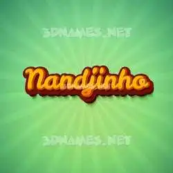 nandjinho in Green Rays style - 3D name wallpaper