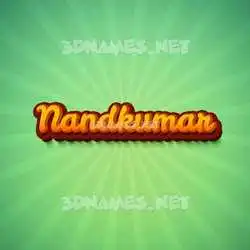 nandkumar in Green Rays style - 3D name wallpaper