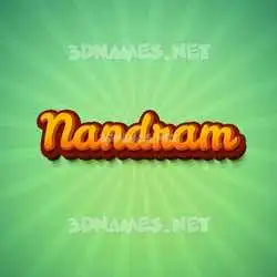 nandram in Green Rays style - 3D name wallpaper