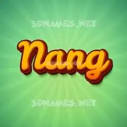nang in Green Rays style - 3D name wallpaper
