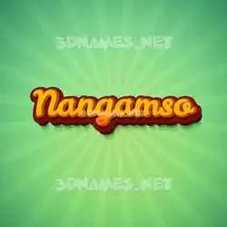 nangamso in Green Rays style - 3D name wallpaper