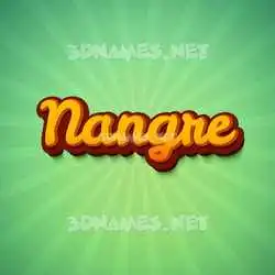 nangre in Green Rays style - 3D name wallpaper