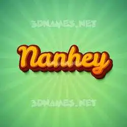nanhey in Green Rays style - 3D name wallpaper