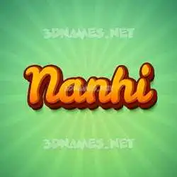 nanhi in Green Rays style - 3D name wallpaper