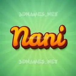nani in Green Rays style - 3D name wallpaper