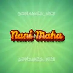 nani maha in Green Rays style - 3D name wallpaper