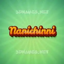 nanichinni in Green Rays style - 3D name wallpaper