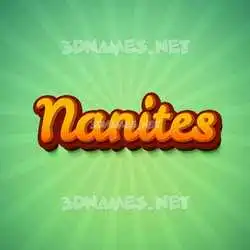 nanites in Green Rays style - 3D name wallpaper