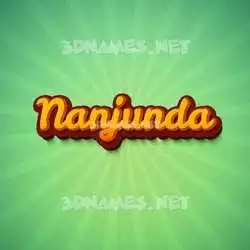 nanjunda in Green Rays style - 3D name wallpaper