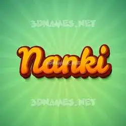 nanki in Green Rays style - 3D name wallpaper
